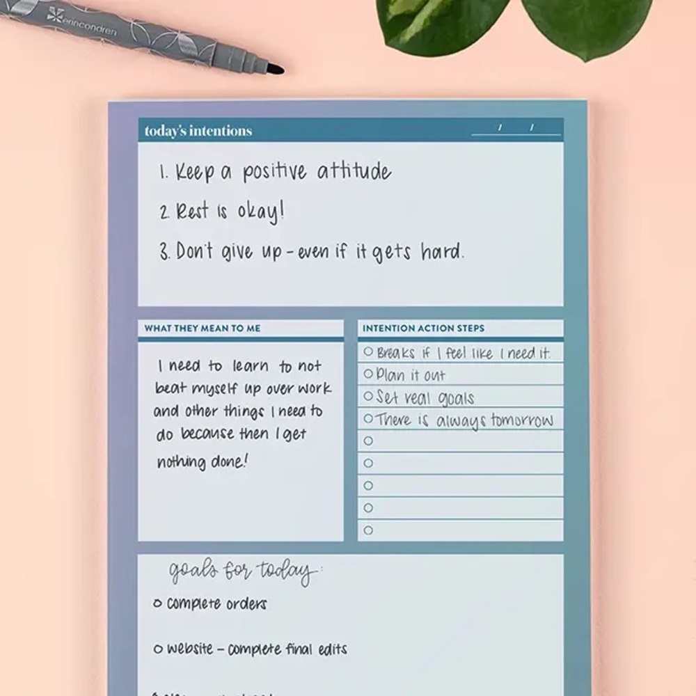 NEW Daily Intention Notepad - Erin Condren